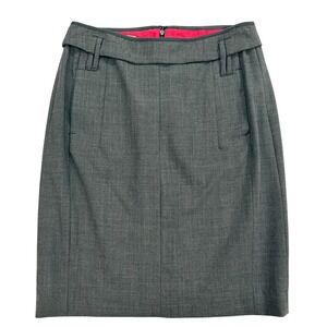 Dorothee Schumacher Women's Tailored Skirt Charcoal Gray Wool Blend Size Med 334